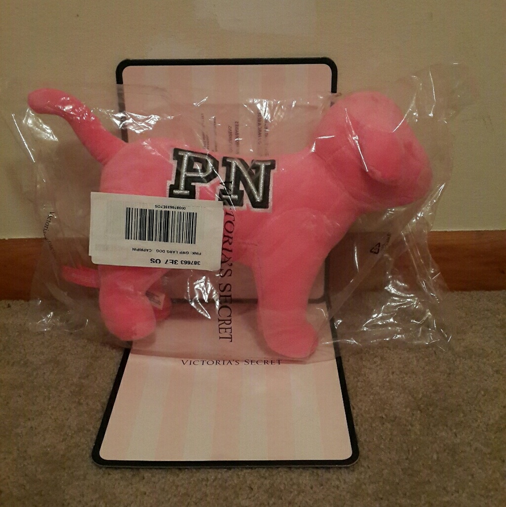 Brand New PINK Plush Dog